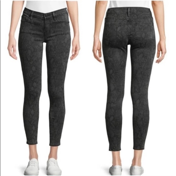 Frame Denim Le Skinny De Jeanne Snakeskin python print NWT Mid-rise size 26 - Picture 1 of 6